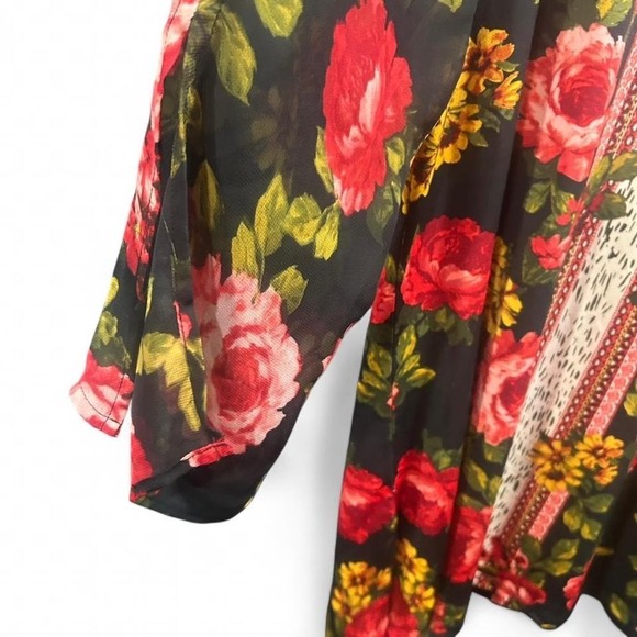 Women's floral 3/4 sleeve‎ blouse my JM Collection size Large (L4) - Picture 4 of 5